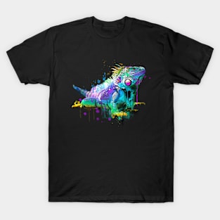 Colorful Iguana Art T-Shirt